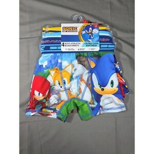 Sonic‎ the Hedgehog Underwear Boys 4 Athletic Boxer Briefs Size 4 New
